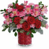 Adorned with a charming heart pattern and gleaming with a pearlescent finish