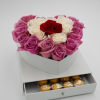 2 Dozen Roses with Ferrero rocher Chocolates 
