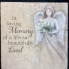 8&quot;x8&quot; travertine paver with angel design