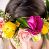 Vibrant &amp; Lush Flower Crown made with the freshest florals of the