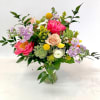 A custom designed arrangement by Fairbanks Florist. A beautiful mix of spring