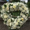 LARGE 24&quot; FRAME  - ALL WHITE FLOWERS - 
ROSES, CARNATIONS, MUMS