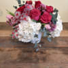 Roses, hydrangea and tulips