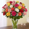 Our rainbow of long stem roses is the ultimate surprise for letting