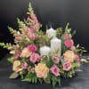 This beautiful candle trio can be used as a centerpiece at an