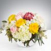 The Pink Ice Protea create brings a hint of the tropics in