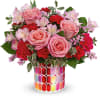 Inspired by antique stained glass windows, this charming mosaic vase is such