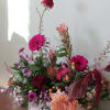 Our 7&quot; x 4&quot;  whitewashed wooden box centerpiece with a selection