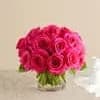 Eye-catching hot pink roses with a fun, modern vibe. Our vibrant blooms