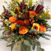 This gorgeous vase arrangement has a wild garden feel with the elegance