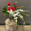 Captivating arrangement of Reds &amp; Whites.  Something a bit different for