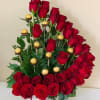 Beautiful basket of roses and chocolate for your favorite person 