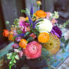 Cheerful colors and textures gathered with greens bring a pop of joy