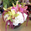 Express your endearment by sending this beautiful bouquet with cymbidium orchids and