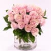 A classic yet modern arrangement of long stem pink Mondial roses from