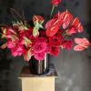 Passionate Desire Arrangement&mdash;A bold and luxurious fusion of velvety red roses and