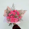 12 pink-toned, carnation bouquet