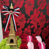 Take a trip to Paris with this charming arrangement of red roses