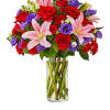 This dreamy jewel toned arrangement combines bold color and eye-catching texture to