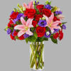 This dreamy jewel toned arrangement combines bold color and eye-catching texture to