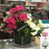 Mix floral arrangement for any occasion. Beautiful mix roses and lilies arranged