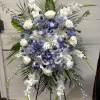 Varying shades of blue touched with hints of white and green form