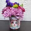 Cans full of love decorated with fresh seasonal flowers.

Approximate Dimensions: 6&rdquo;

With our