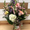 This cut flower vase will be filled with pastel colors, pinks, creams