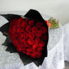beautiful fresh Premium red roses hand tied bouquet, the stems are wrapped