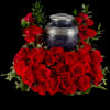 Celebrate and honor their memories with this memorial flower arrangement. 

DETAILS
Pure red
