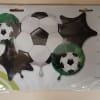 1- Giant Soccer Ball
2- 18in Black Mylar Stars
2- 18in Round Soccer Mylar