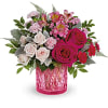 Take their breath away with this stylish pink rose bouquet, presented in