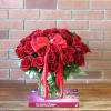 Make a bold statement with this beautifully simple design. Three Dozen Red