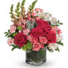 Fun and feminine this hot pink bouquet is reminiscent of a spring