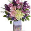 This  bouquet is truly breathtaking! Swirling with iridescence, this hand-blown, art