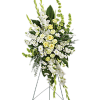 This gorgeous array of green roses, green carnations, white gladioli, white stock