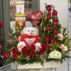 Includes:  9&quot; Balloon, 18 Roses (Standard) and a 9&quot; Plush Bear.
This