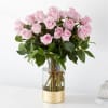 The picture perfect petals of pink roses gracefully unfold, showcasing their timeless