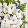 Offer solace with a sentimental arrangement for the services. The square wreath