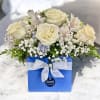 New 2025 spring floral design! Premium white roses in a beautiful royal