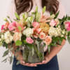 The perfect arrangement!!  Designed in a low sitting glass vase perfect
