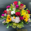 &ldquo;Bright, bold, and beautiful! This stunning arrangement features radiant sunflowers, vibrant red