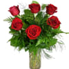 A classic 1/2 Dozen Roses with mixed greenery.

***vase will vary***