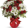 Fly your colors! A festive red ribbon wraps up this sweet bouquet