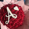 Est&eacute; buch&oacute;n rojo representa amor pasi&oacute;n es personalizado con una inicial de