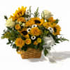 Brighten your day with our delightful sunflower basket! Bursting with vibrant sunflowers