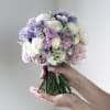 Bridal Bouquet with purple flowers