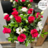 12 LONG STEM PINK FLOYD ROSES IN A BELLA VASE