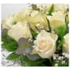 24 Long-stem white roses in a vase 