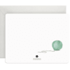 A flat note is concise, smart. Not ostentatious, but clever. Just enough
